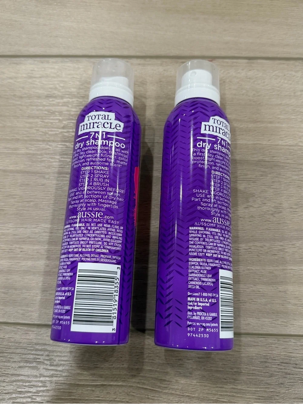 VERY RARE 2X Aussie Total Miracle Dry Shampoo 7-in-1 NEW 4.9 oz DISCONTINUED!